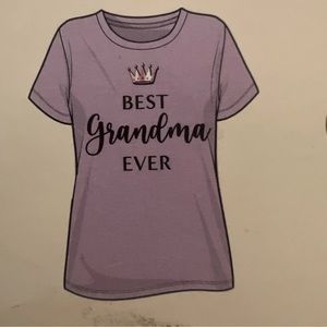 Mission Ridge Best Grandma Ever T-Shirt Ladies Med New Graphic Tee Bobbie Brooks
